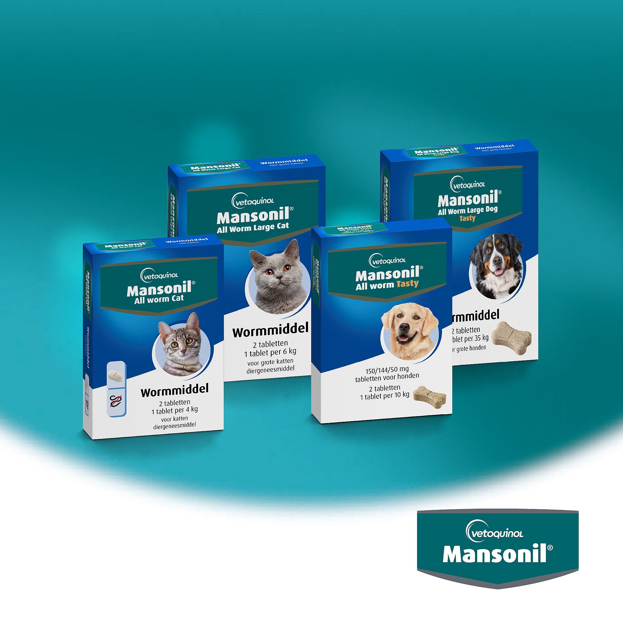 Mansonil All Worm Ontwormingstabletten Kat