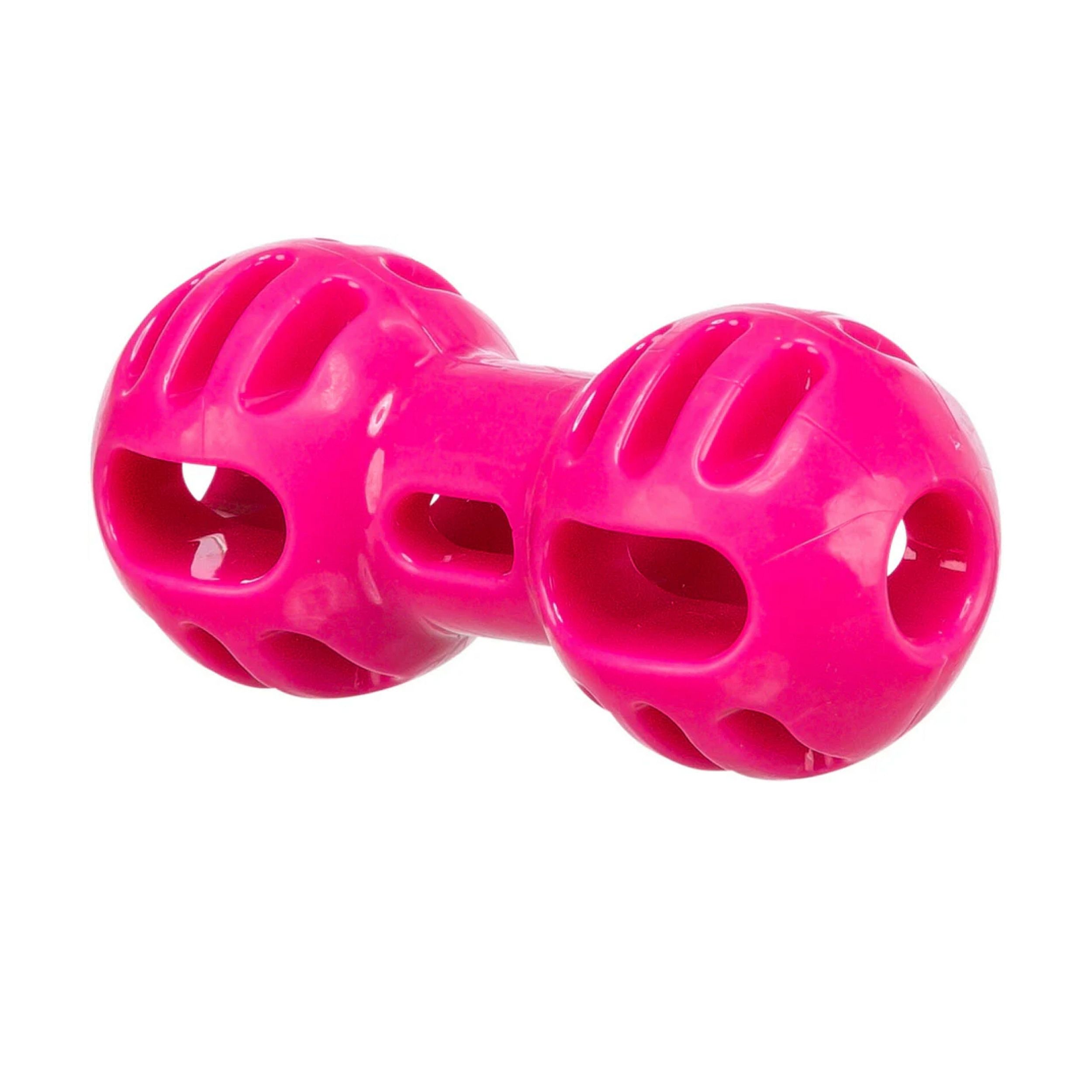 hondentennisbal, pink, rubber, double-ball, jongens speelgoed