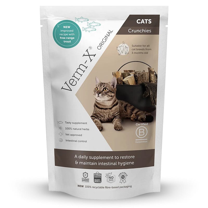 kattenvoer, Crunchies, fiber-based, grijs, verzorging
