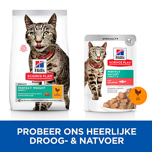 Hill's Science Plan Perfect Weight Adult Kattenvoer 12 x 85 gram
