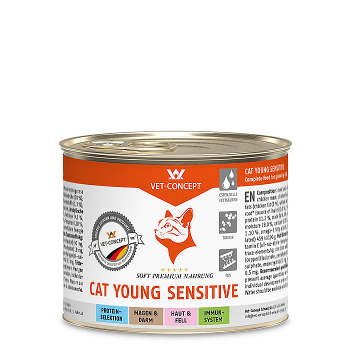 kattenvoer, blikvoer, soft premium voeding, hauteur sensitive, vet-concept