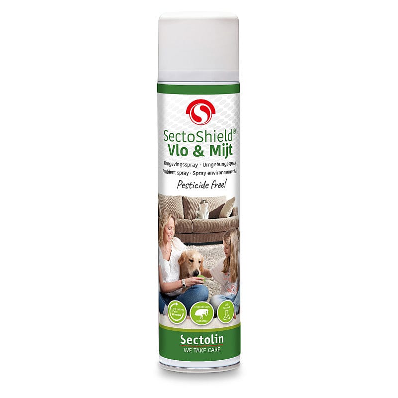 SectoShield Vlo en Mijt Omgevingsspray Huisdieren 400 ml