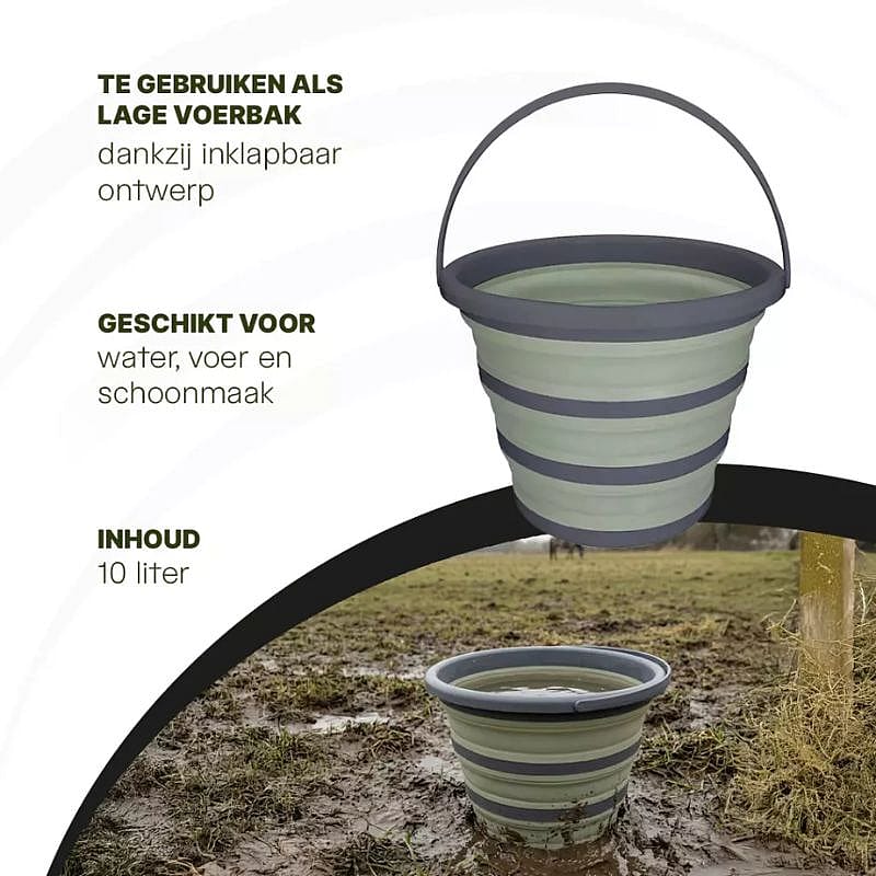 emmer, opvouwbare emmer, terras-emmer, waterdicht, 10 liter