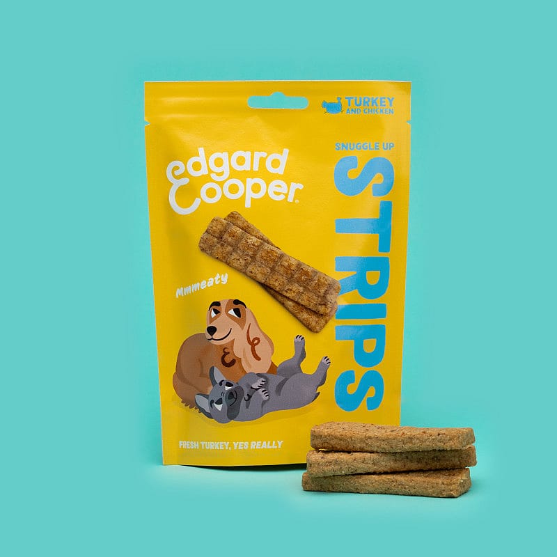 Edgard & Cooper Snuggle Up Strips Kalkoen & Kip 75 gram