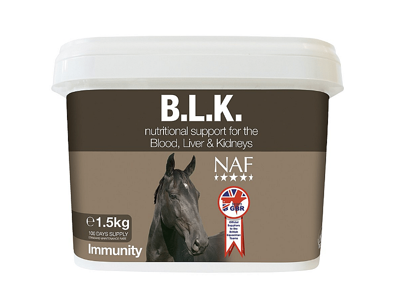 NAF B.L.K. – Ondersteuning van bloedkwaliteit en prestaties bij paarden 1.5 kg