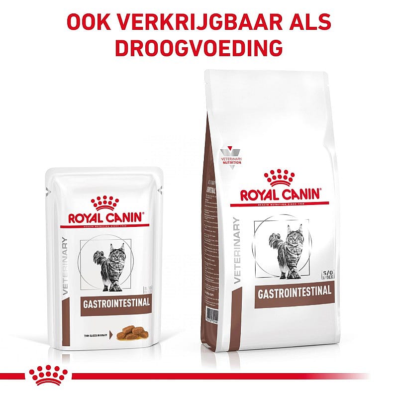Royal Canin Gastrointestinal Kat 12 x 85 gram maaltijdzakjes