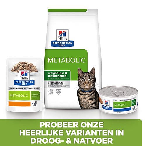 Hill's Prescription Diet Metabolic Weight & Diabetes Management Kattenvoer met Kip 24 x 82 gram stoofpotjes