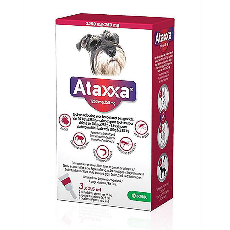 Ataxxa Spot-On 3 pipetten 10 tot 25 kg - 250/1250