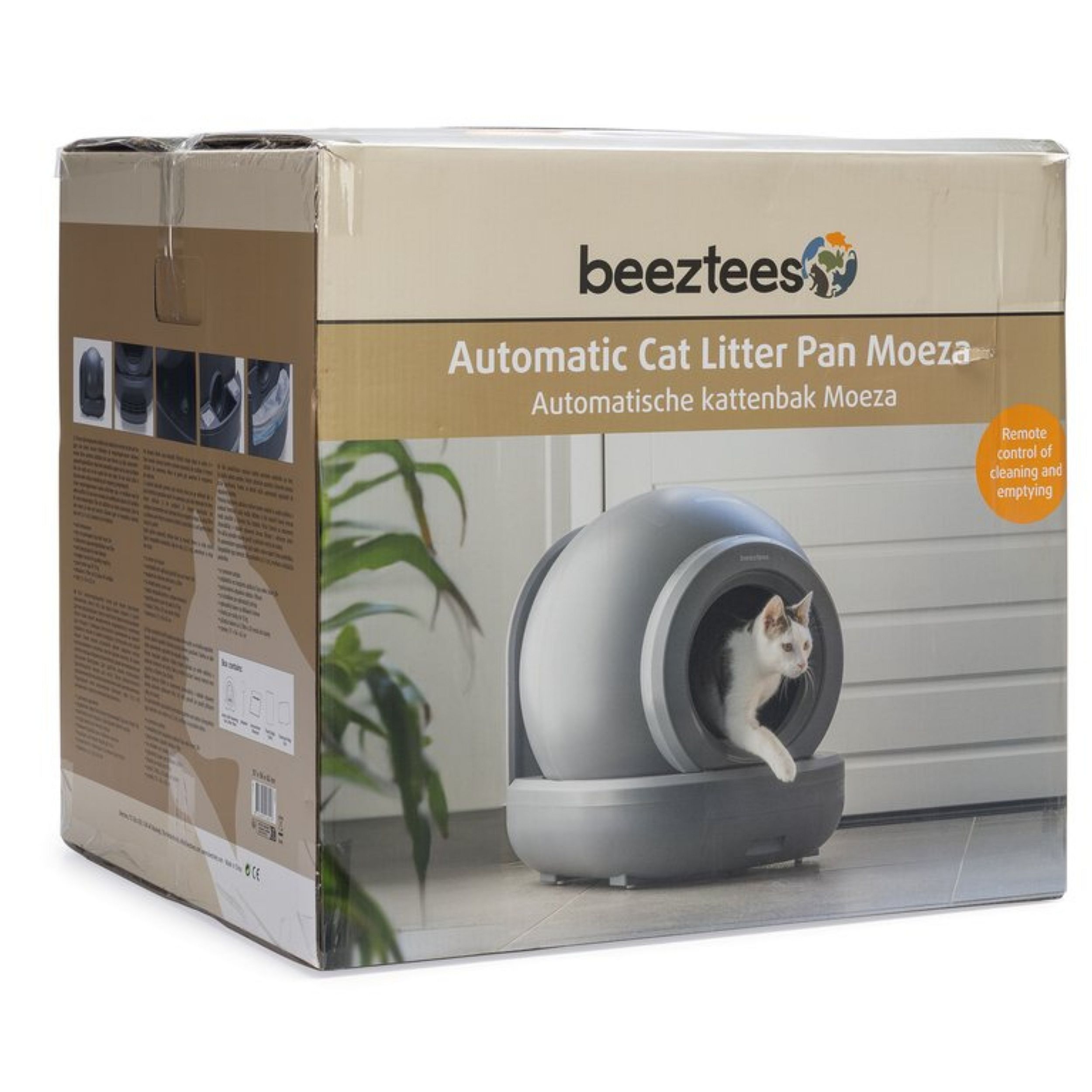 kattenbak, automatic, litter, pan, interieur