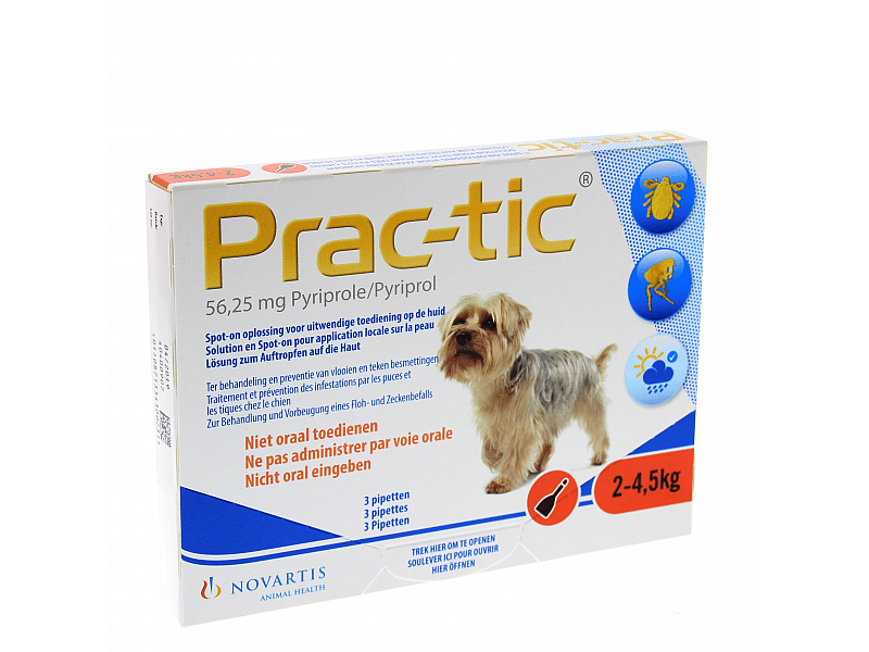 Prac-tic Hond Hond 2 tot 4.5 kg - 3 pipetten