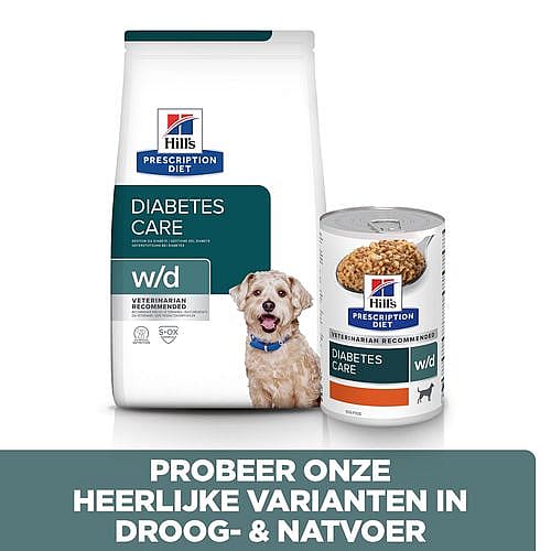 Hill's Prescription Diet WD Diabetes Care Hondenvoer Kip 12 x 370 gram blikjes
