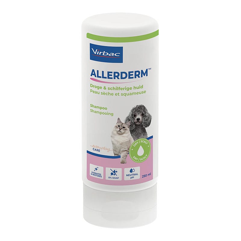 Huisdiershampoo, Hond en kat, Droge huid, Witte fles, 250 ml
