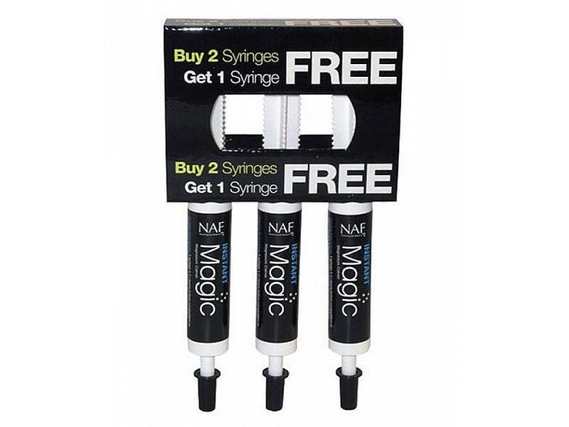 NAF Magic Instant 3 injectoren – Kalmeringspasta met magnesium voor paard en pony
