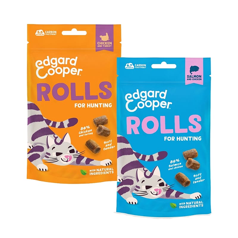 Edgard & Cooper Rolls Kattensnacks 45 gram Kip en Kalkoen