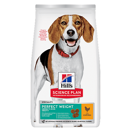 Hill's Science Plan Perfect Weight Medium Adult Hondenvoer Kip
