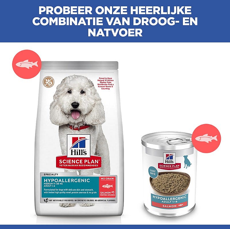 dog food, hypoallergenic, salmon, kibble, wet food