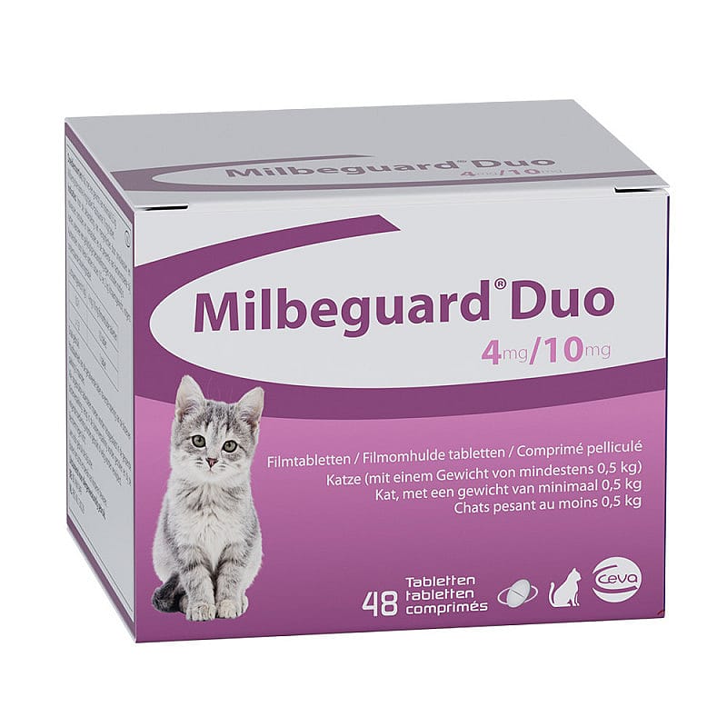 kattenmedicatie, tablet, pill, milbeguard duo, 4mg/10mg