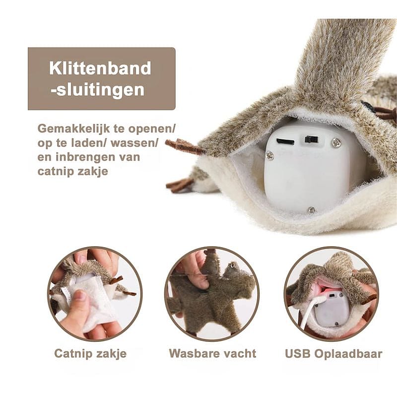 Petfuture Interactief USB Speelgoed voor Katten Eekhoorn