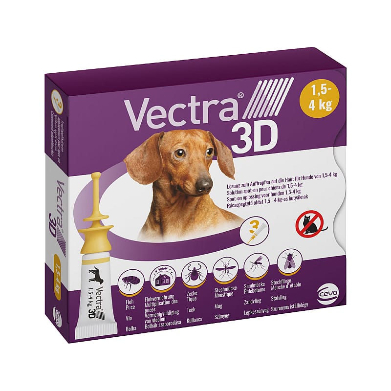 Vectra 3D Hond XS 1.5-4 kg 3 pip.