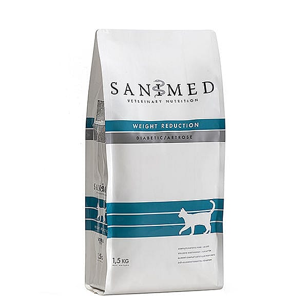 Sanimed Weight Reduction Kat Dieetvoer: Gewichtsverlies - Vetarm - Hoge Vezel - Diabetes 1.5 kg