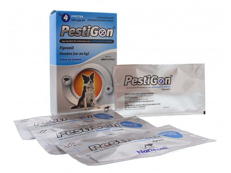 Pestigon Hond Middelgroot - 10 tot 20 kg - 4 pipetten
