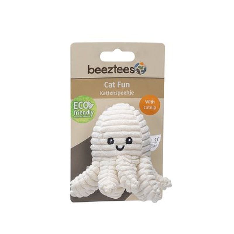 cat toy, octopus, rope toy, eco friendly, white