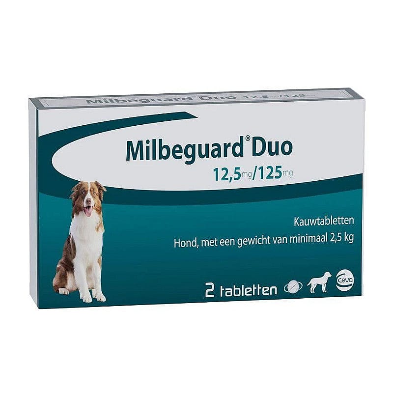 kauwtabletten, hondenmedicatie, milbeGuard, Duo, 2-tabletten