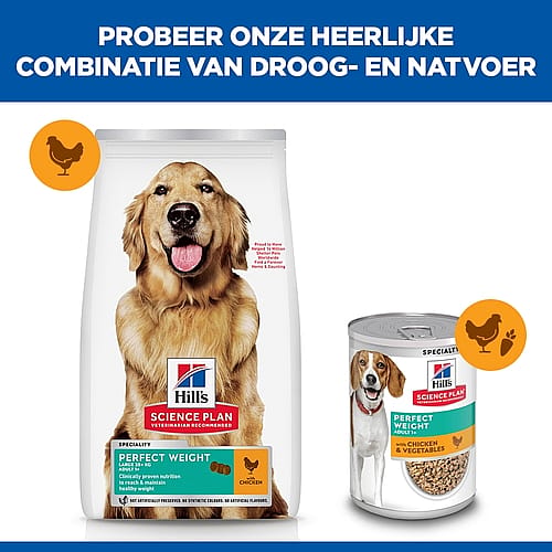 Hill's Science Plan Perfect Weight Large Breed Adult Hondenvoer Kip 12 kg