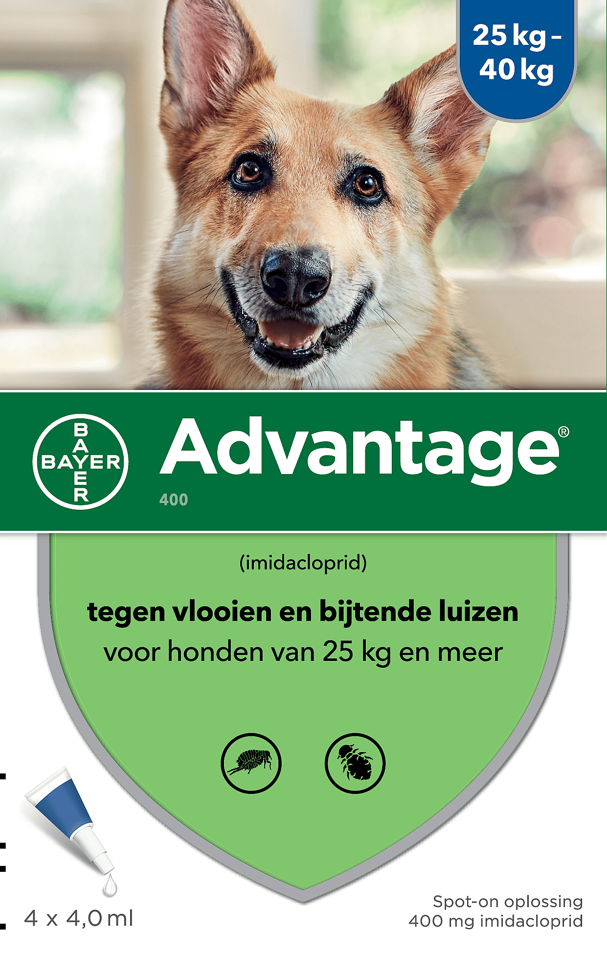 Advantage Spot-on Hond 400 mg - 25 - 40 kg