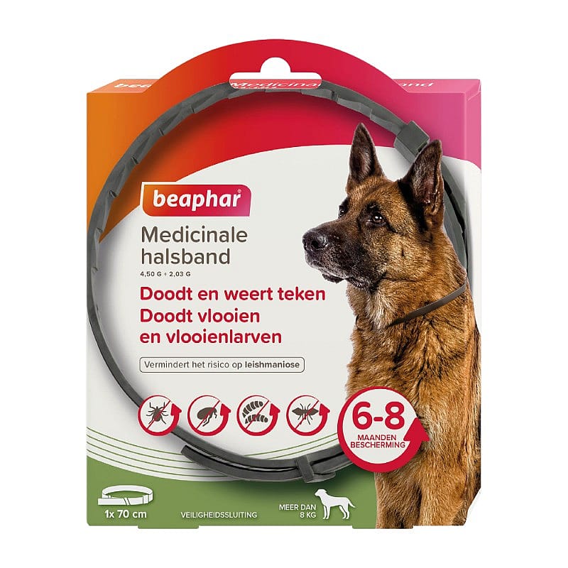 hond, halsband, medicinale halsband, anti-teken, 6-8 maanden