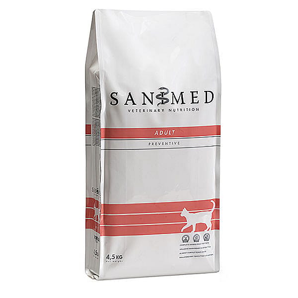 Sanimed Adult Kat: Volledige voeding - Ondersteunt urinewegen - Immuunsysteem - Huid 4.5 kg