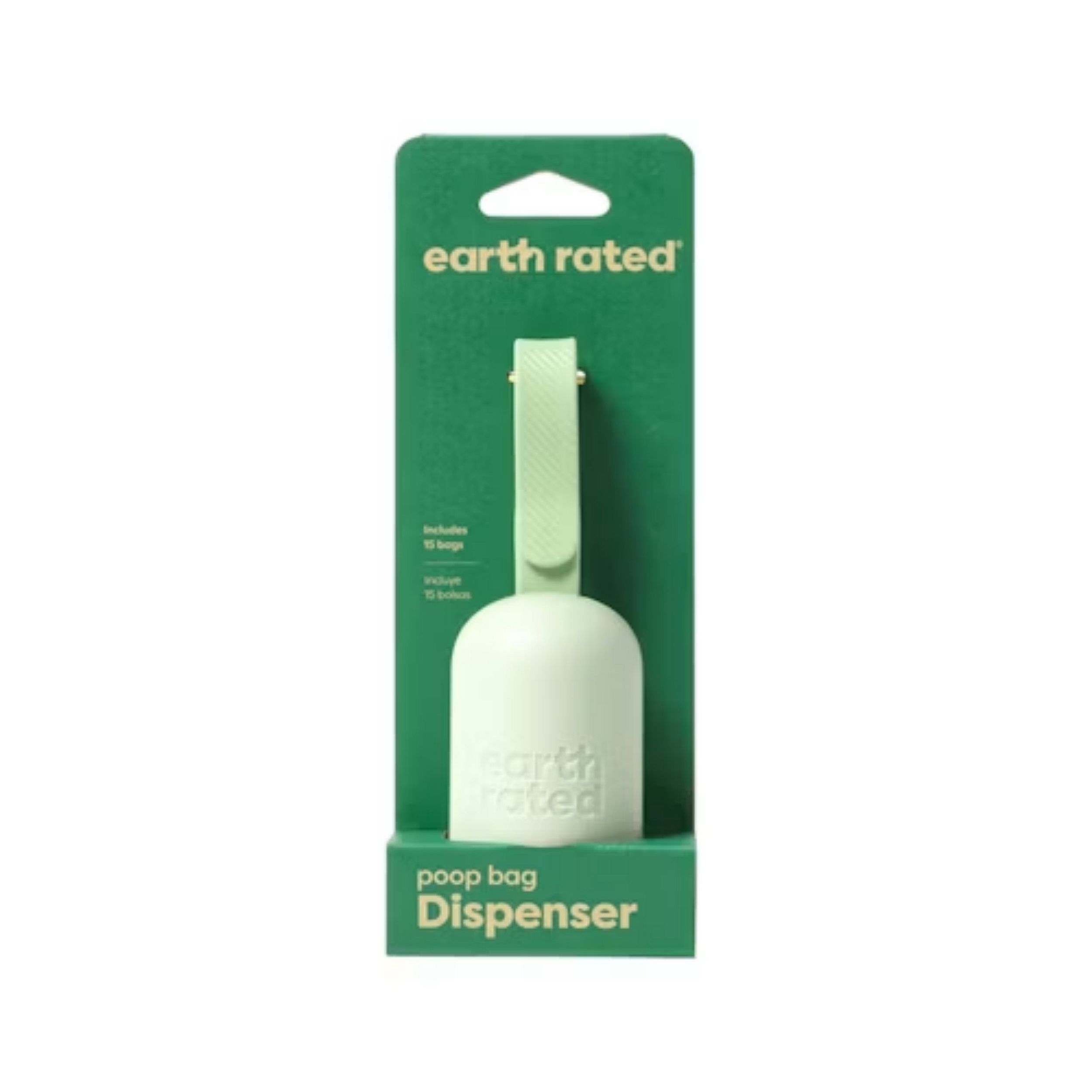eco, poop bag dispenser, earth rated, groen, draagbaar
