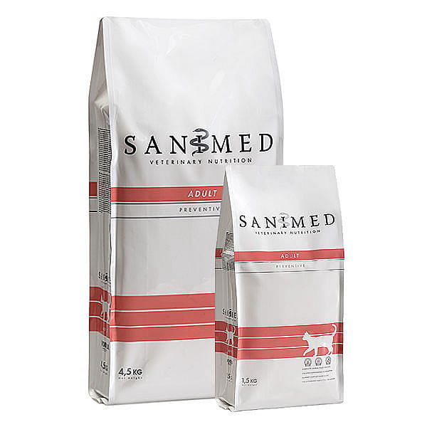Sanimed Adult Kat: Volledige voeding - Ondersteunt urinewegen - Immuunsysteem - Huid