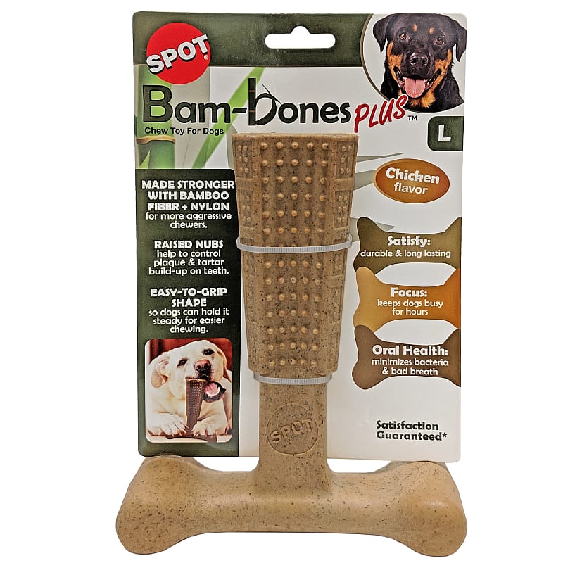 Spot Naturals Bam-Bones Plus Easy Grip Kauwspeeltje Hond L - Kip
