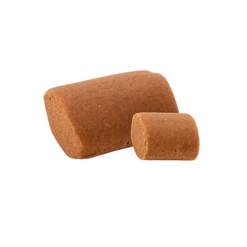Bruine blok,  Korrelsteen?,  Kruidige?,  Reep,  Vlees?, koolblok, kneedbaar, broodvorm, massief, houten instrument?