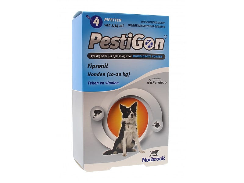 Pestigon Hond Middelgroot - 10 tot 20 kg - 4 pipetten
