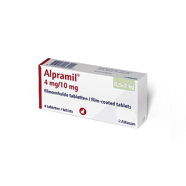 filmomhulde tabletten, Alpramil, 4 mg/10 mg, 0,5-2 kg, Alfasan