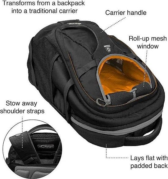Kurgo G-Train Pack Rugzak Hond Black