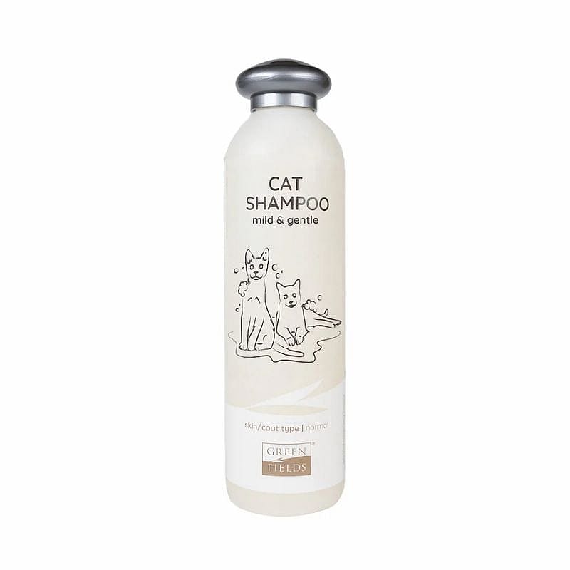 katshampoo, shampoofles, mild & gentle, katverzorging, green fields