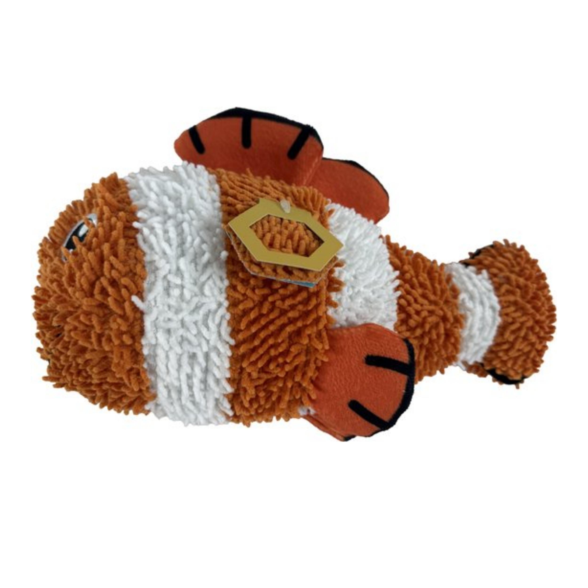 pluche, peluche, orange, blanc, collier