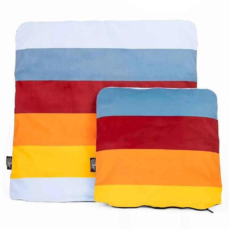 kussen, kussenhoes, stoffen, regenboogkleuren, strookpatroon