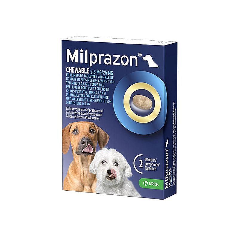 hondenmedicatie, kauwtabletten, 2 tabletten, 0,5 kg?, dog chew tablets