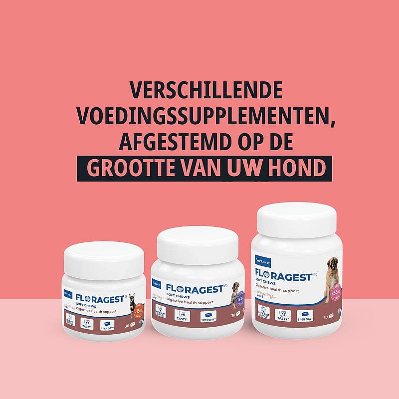 voedingssupplementen, dierenolie, soft chews, tablettenpot, Floragest
