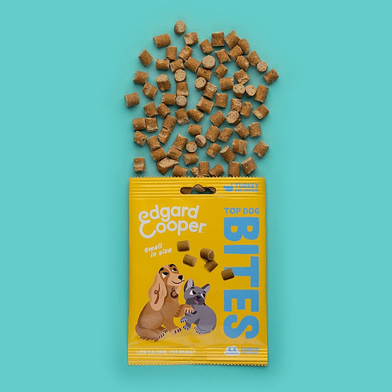 Edgard & Cooper Top Dog Bites Kalkoen & Kip 50 gram small