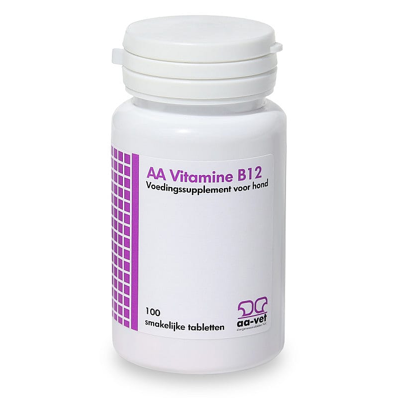 vitamine B12, supplement, tabletten, hondenvoedsel, commercieel product
