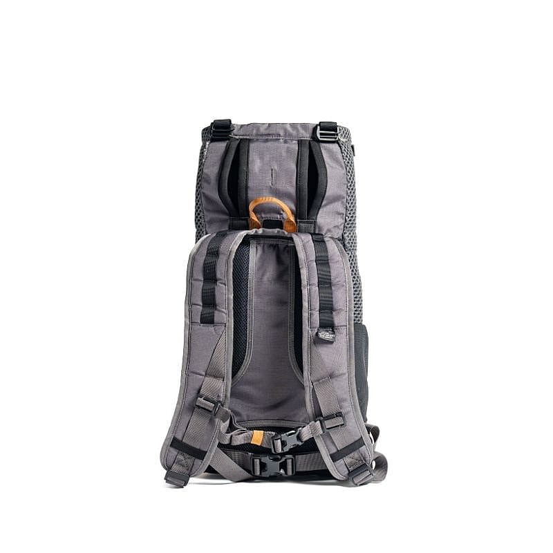 rugzak, backpack, grijs, schouderbanden, rugzakriem