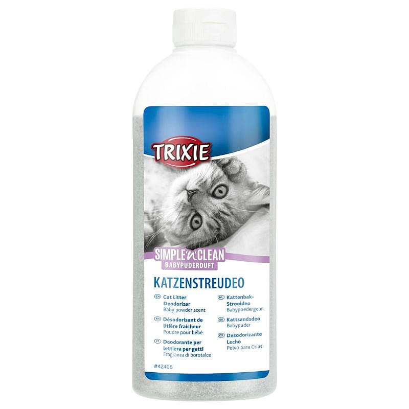 kattenbak, kattengrit, baby poeder, deodorant, poezenbak