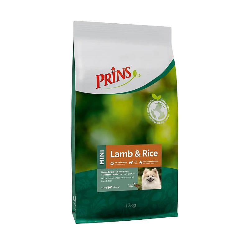 Lamb & Rice, hondenvoer, mini verpakking, 12kg, kleurrijk ontwerp