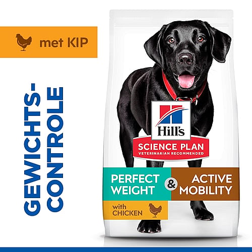 Hill's Science Plan Perfect Weight & Active Mobility Large Breed Adult Hondenvoer met Kip 12 kg