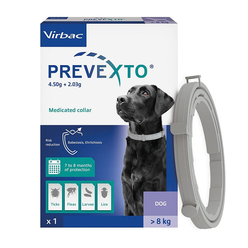 medicated collar, dog collar, tick protection, flea control, 8 kg+